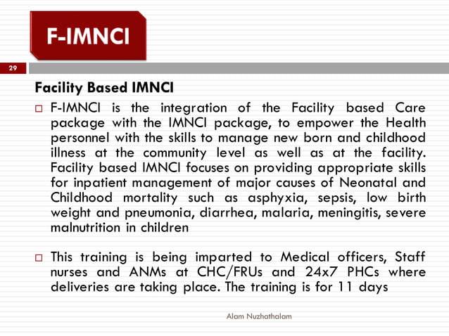 IMNCI (Integrated Management of Neonatal and Childhood Illness) | PPT