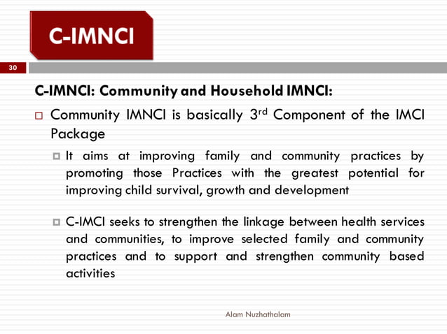 IMNCI (Integrated Management of Neonatal and Childhood Illness) | PPT