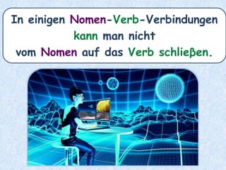 In einigen Nomen-Verb-Verbindungen
kann man nicht
vom Nomen auf das Verb schlieβen.
 