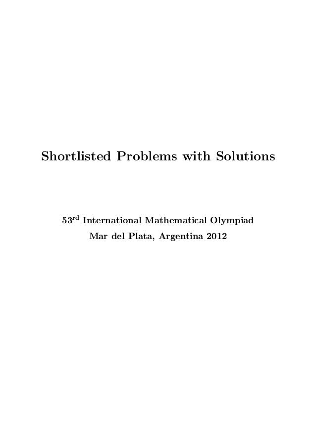 IMO 2012 PROBLEMS EBOOK IMO 2012 PROBLEMS EBOOK
