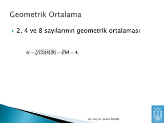 

2, 4 ve 8 sayılarının geometrik ortalaması

Yrd. Doç. Dr. Serkan ARIKAN

 