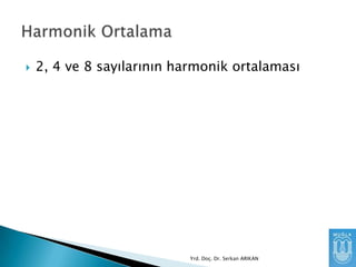

2, 4 ve 8 sayılarının harmonik ortalaması

Yrd. Doç. Dr. Serkan ARIKAN

 