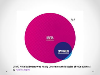 Users, Not Customers: Who Really Determines the Success of Your Business
by Aaron Shapiro
 
