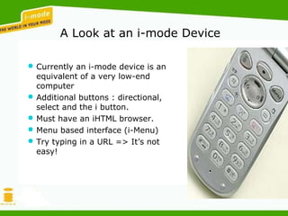I-Mode TECHNOLOGY Slide 18