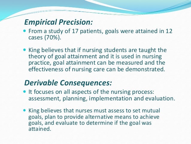 Imogene king theory of goal attainment powerpoint