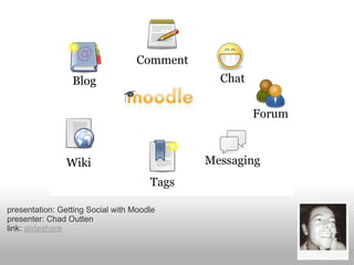 presentation: Getting Social with Moodle
presenter: Chad Outten
link: slideshare
 