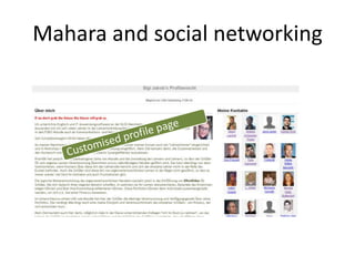 Mahara and social networking
 