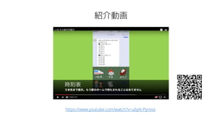 紹介動画
https://www.youtube.com/watch?v=u6yN-Pynvvs
 