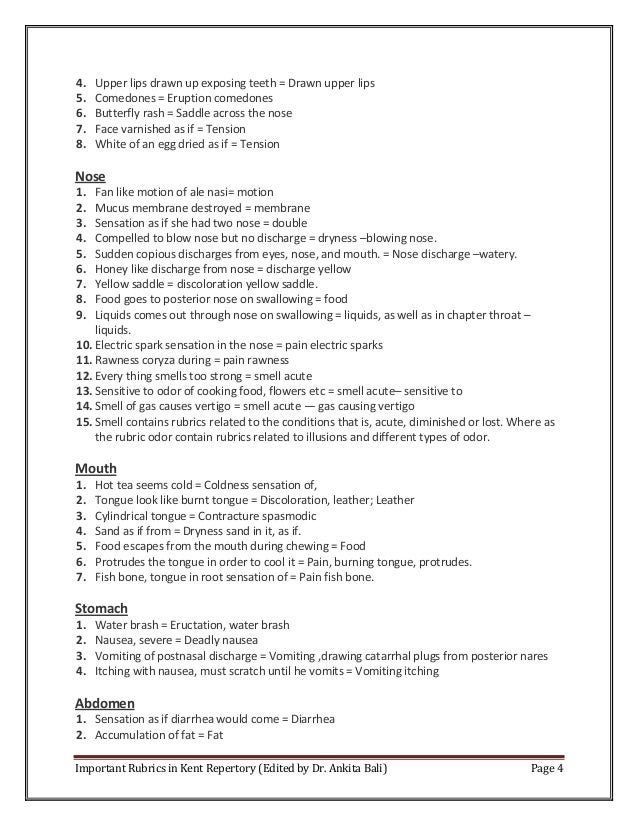 Important Rubrics Kent Repertory