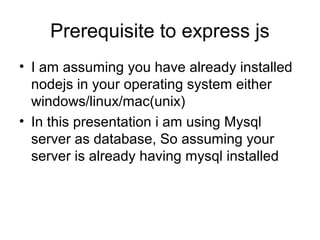 RESTful API In Node Js using Express | PPT