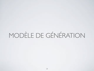 MODÈLE DE GÉNÉRATION
28
 