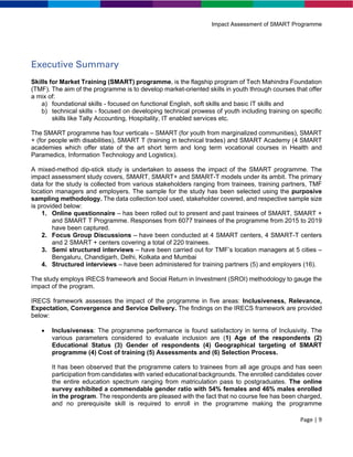 Context and Overview of SMART Programme | PDF
