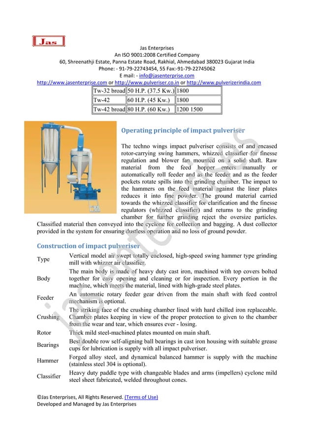 Impact pulveriser | PDF