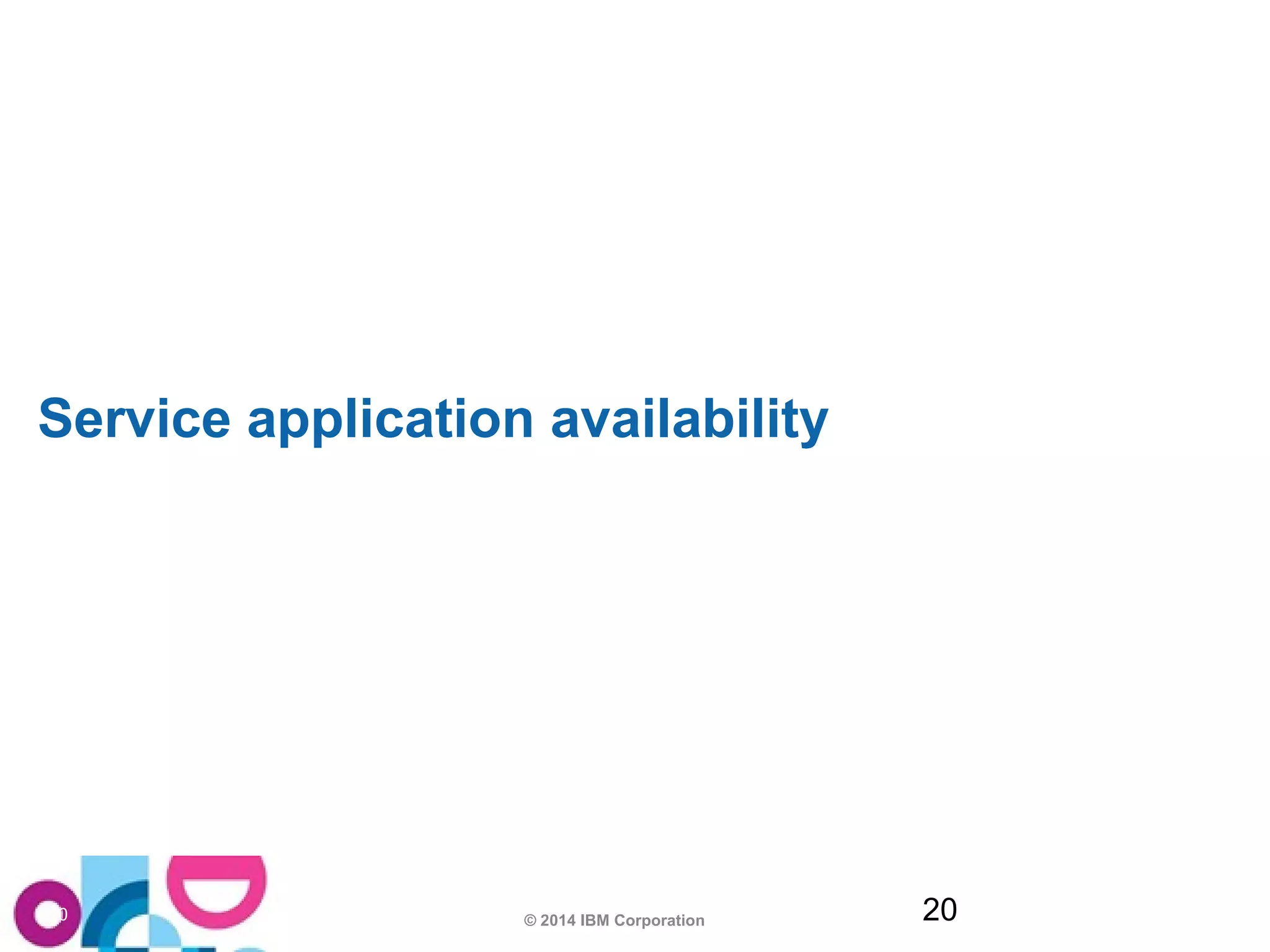 Service application availability 
© 2014 IBM Corporation 20 
20 
 