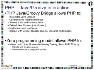 IBM IMPACT 2009 Conference Session 2078 - Extending and Integrating ...