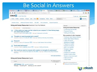 Be Social in Answers
 
