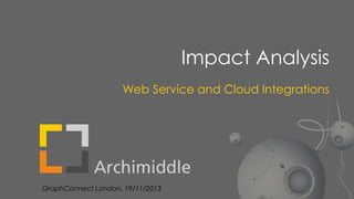 Impact Analysis
Web Service and Cloud Integrations

GraphConnect London, 19/11/2013

 