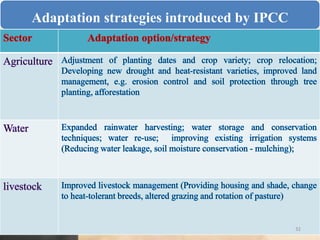 Impact and effect of climate change on agriculture | PPTX