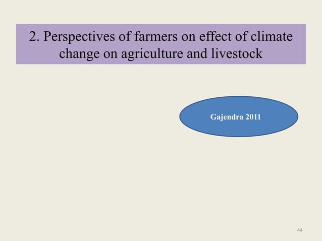 Impact and effect of climate change on agriculture | PPTX