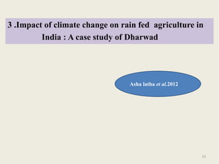 Impact and effect of climate change on agriculture | PPTX