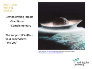 Demonstrating impact
-Traditional
-Complementary
The support ILS offers
your supervisees
(and you)
Impact by AJ Cann, http...