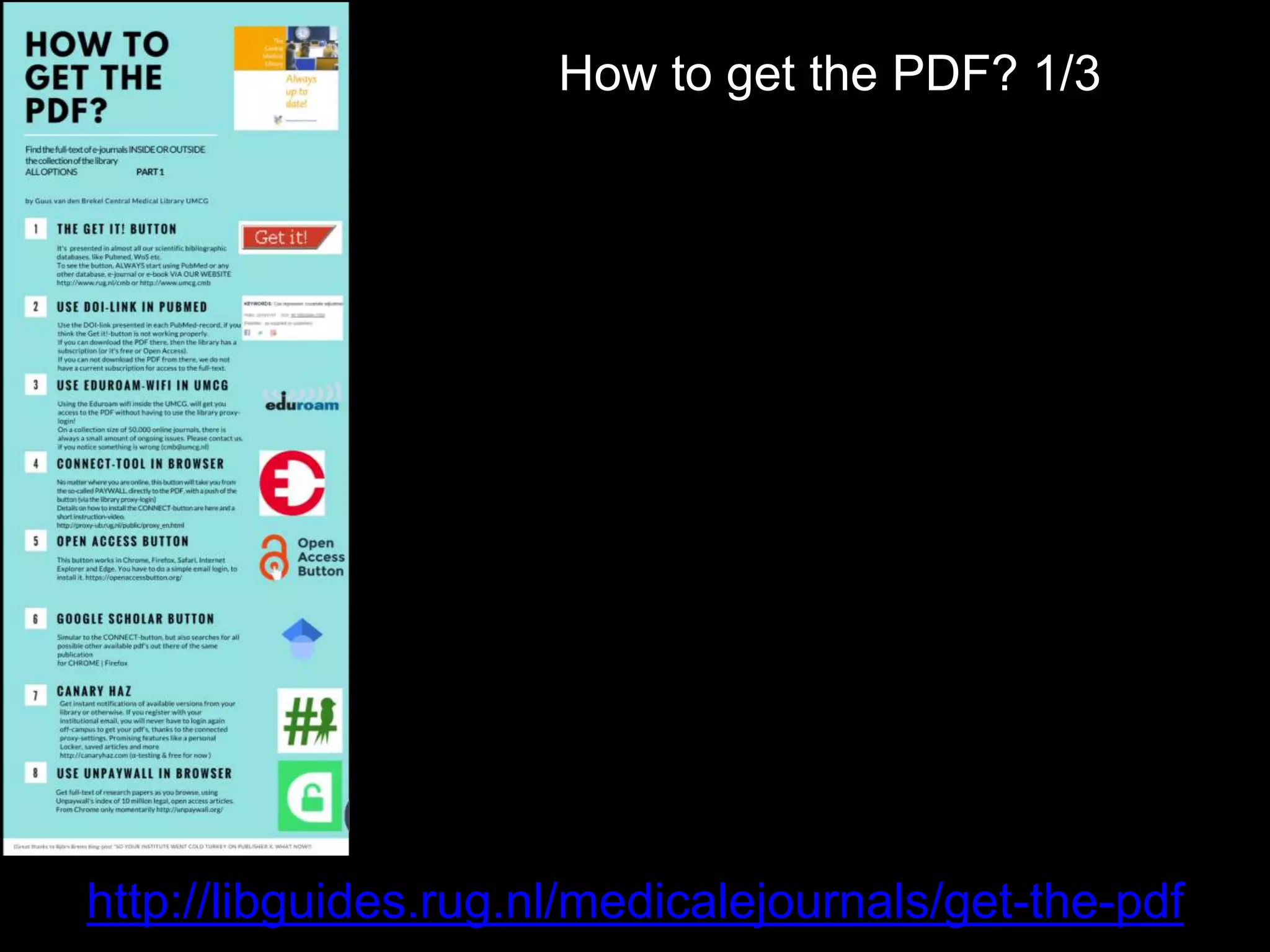 How to get the PDF? 1/3
http://libguides.rug.nl/medicalejournals/get-the-pdf
 