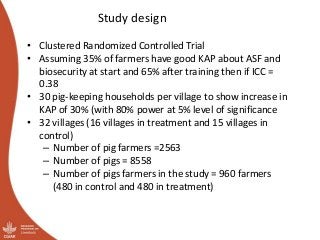Participatory Impact Assessment following training of smallholder pig farmers on biosecurity for the control of African swine fever in Uganda