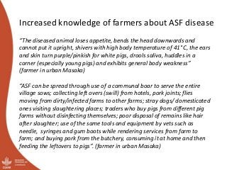 Participatory Impact Assessment following training of smallholder pig farmers on biosecurity for the control of African swine fever in Uganda