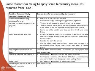 Participatory Impact Assessment following training of smallholder pig farmers on biosecurity for the control of African swine fever in Uganda