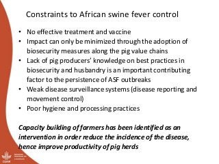 Participatory Impact Assessment following training of smallholder pig farmers on biosecurity for the control of African swine fever in Uganda