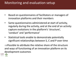 A conceptual framework to evaluate the impact of innovation platforms on agrifood value chains development