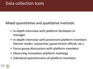 A conceptual framework to evaluate the impact of innovation platforms on agrifood value chains development