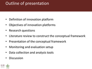 A conceptual framework to evaluate the impact of innovation platforms on agrifood value chains development