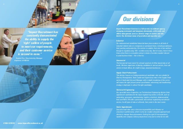 impact recruitment services brochure