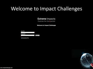 Welcome to Impact Challenges

 