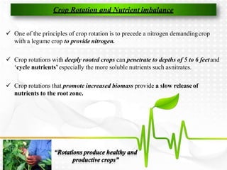 crop rotation by siddique ahmad university of agriculture peshawar | PPTX