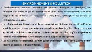 Impact des rejets industriels sur la pollution de l'environnement | PPTX