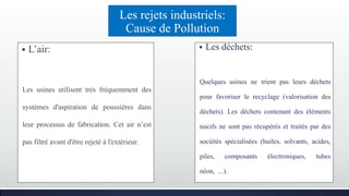 Impact des rejets industriels sur la pollution de l'environnement | PPTX