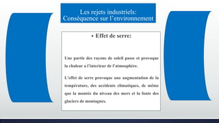 Impact des rejets industriels sur la pollution de l'environnement | PPTX