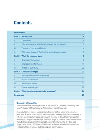 The impact of digital technology: A review of the evidence of the ...