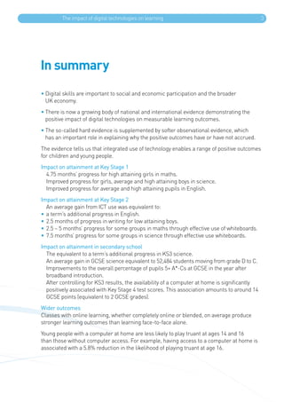 The impact of digital technology: A review of the evidence of the ...