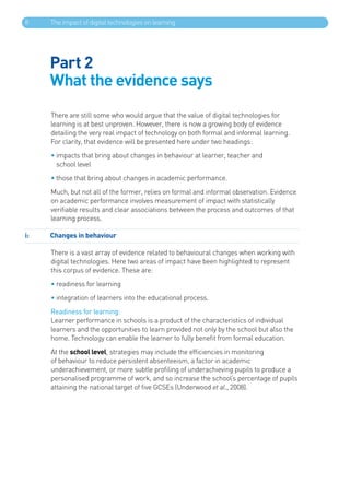 The impact of digital technology: A review of the evidence of the ...
