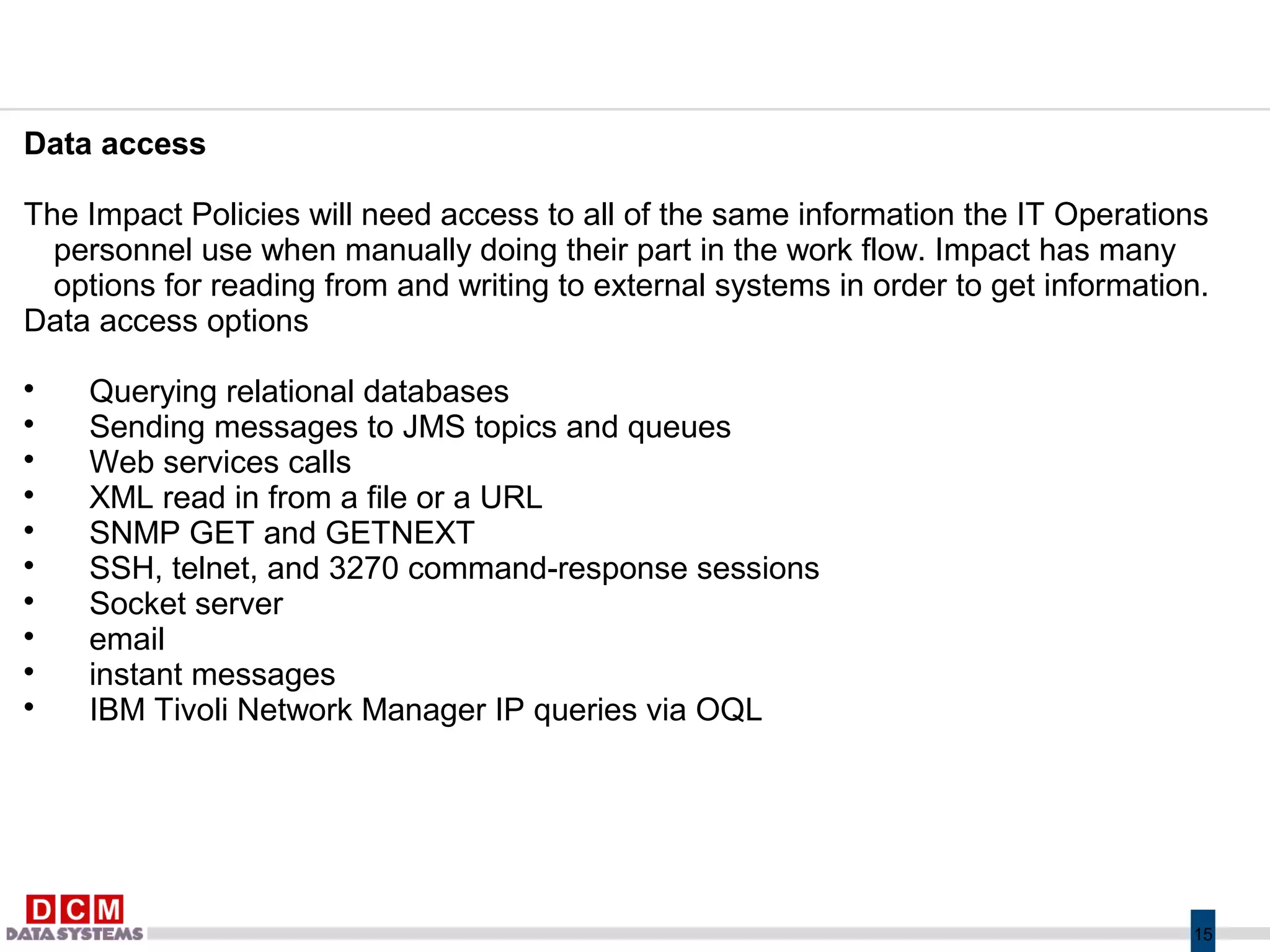 Netcool Impact docs | PPT