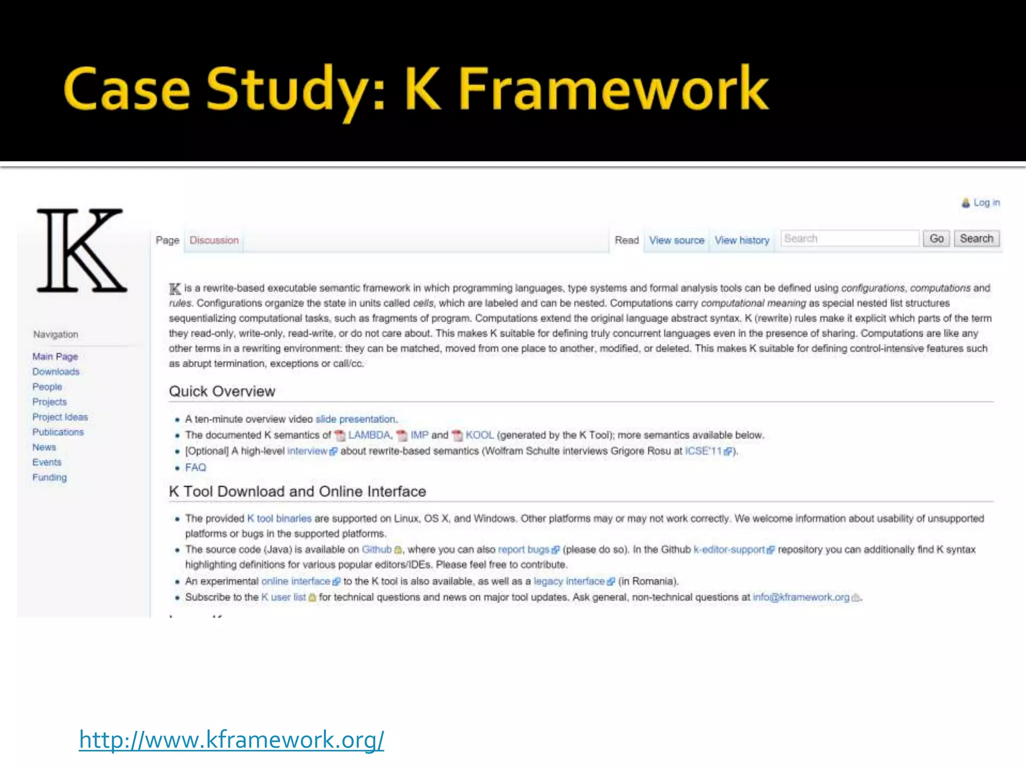 http://www.kframework.org/
 