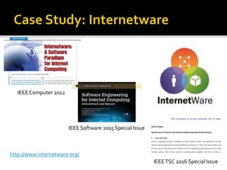 IEEE Computer 2012
IEEE Software 2015 Special Issue
IEEETSC 2016 Special Issue
http://www.internetware.org/
 