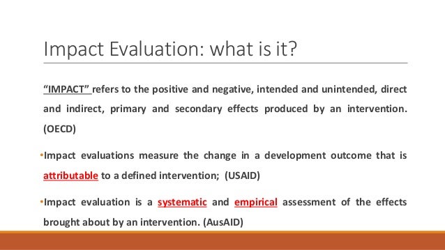 what does impact evaluation mean