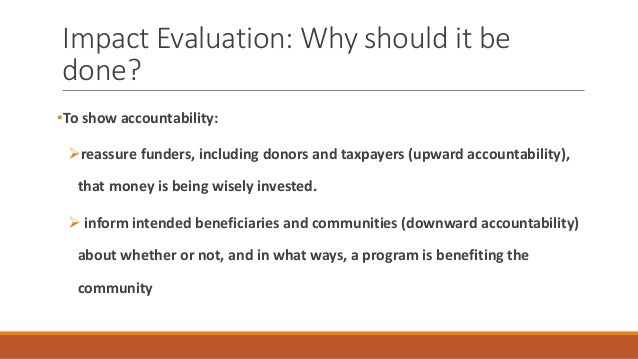 what does impact evaluation mean