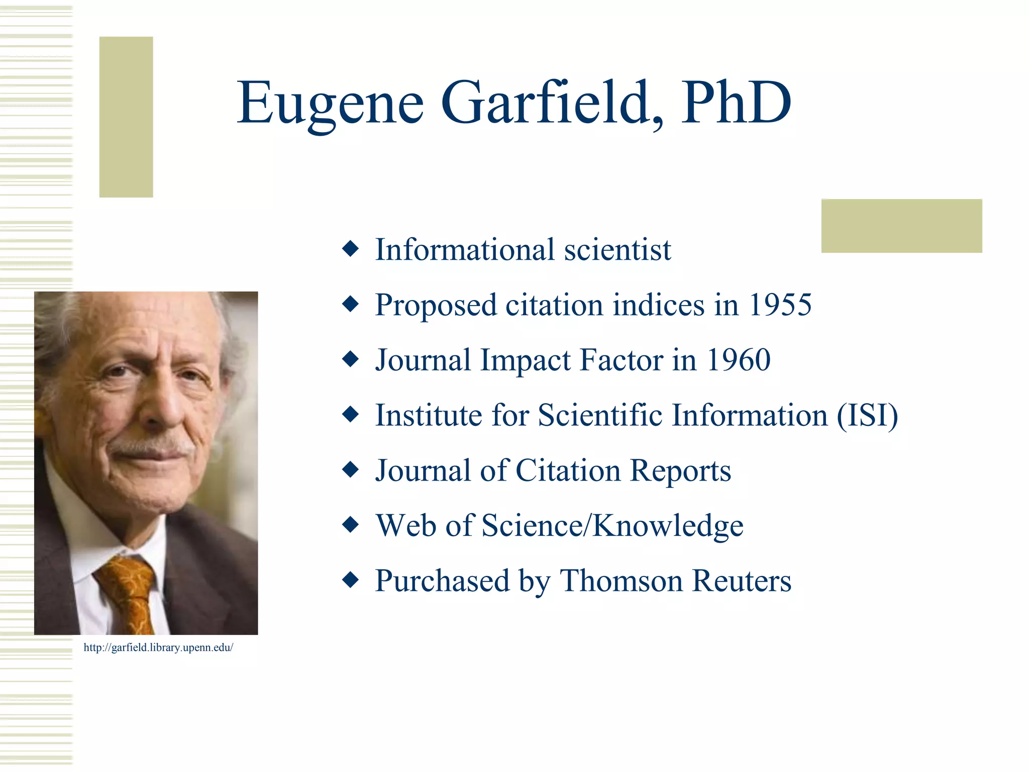 Science Garfield impact factor ,h index (1).pptx