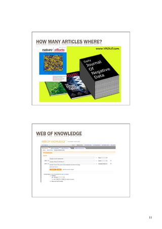 HOW MANY ARTICLES WHERE?




WEB OF KNOWLEDGE




                           11	

 