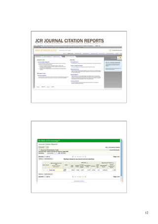JCR JOURNAL CITATION REPORTS




                               12	

 